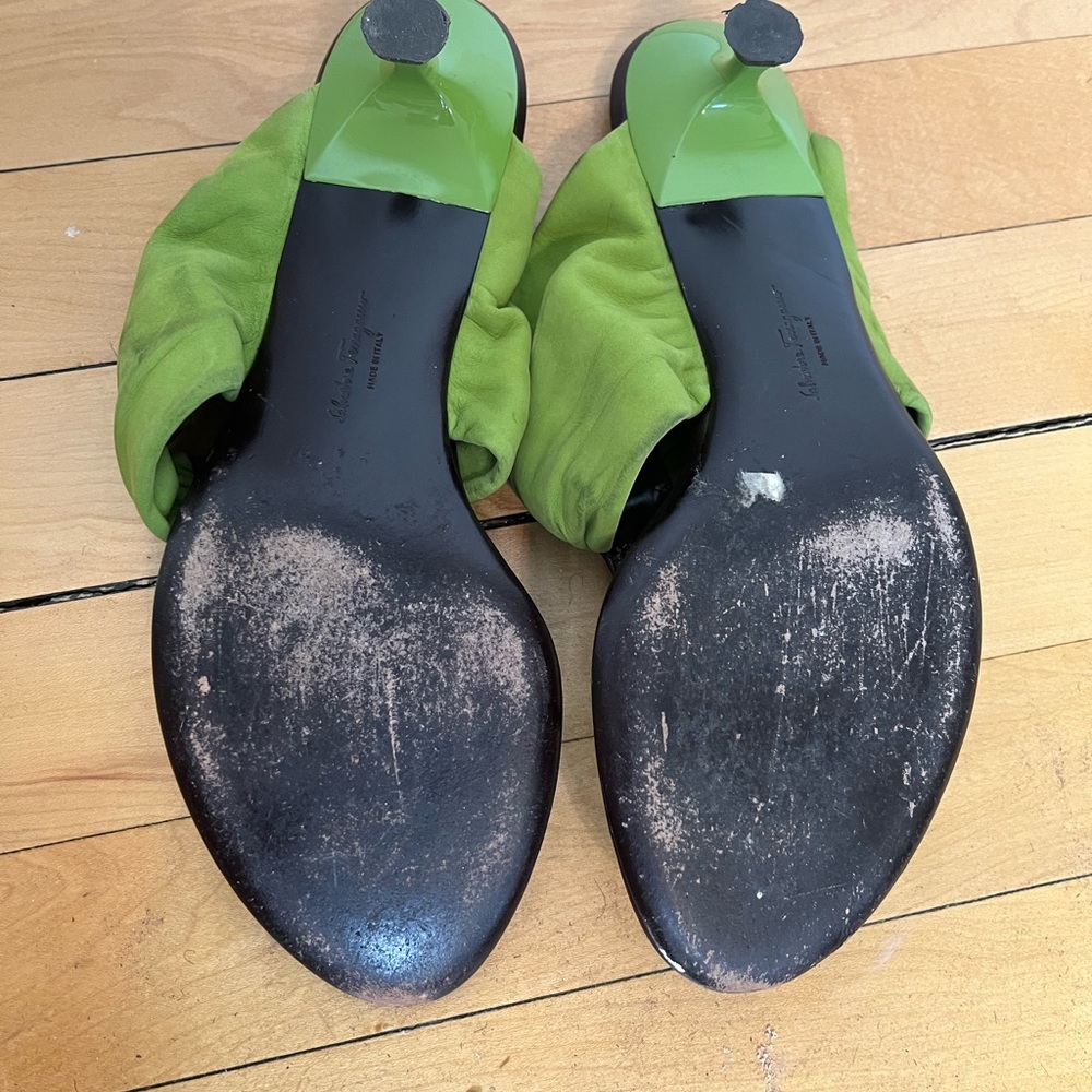 Ferragamo sandals in brown and green Size 8 - Picture 2 of 5